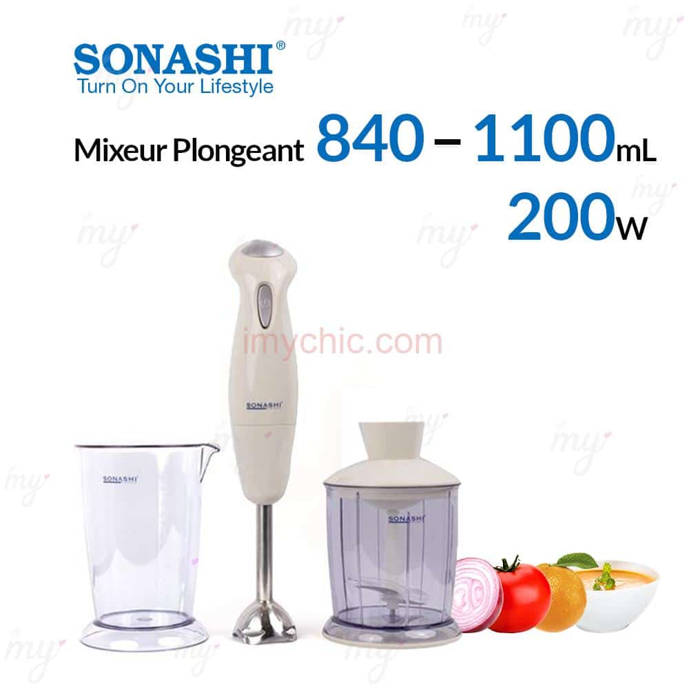 Mixeur Plongeant Multifonction 1100mL 200W Sonashi SHB-176JBC - imychic