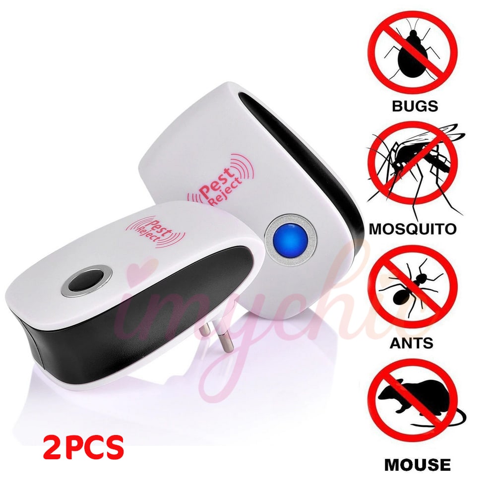 2Pcs Anti Insectes et souris répulsifs à ultrasons PEST REJECT - imychic