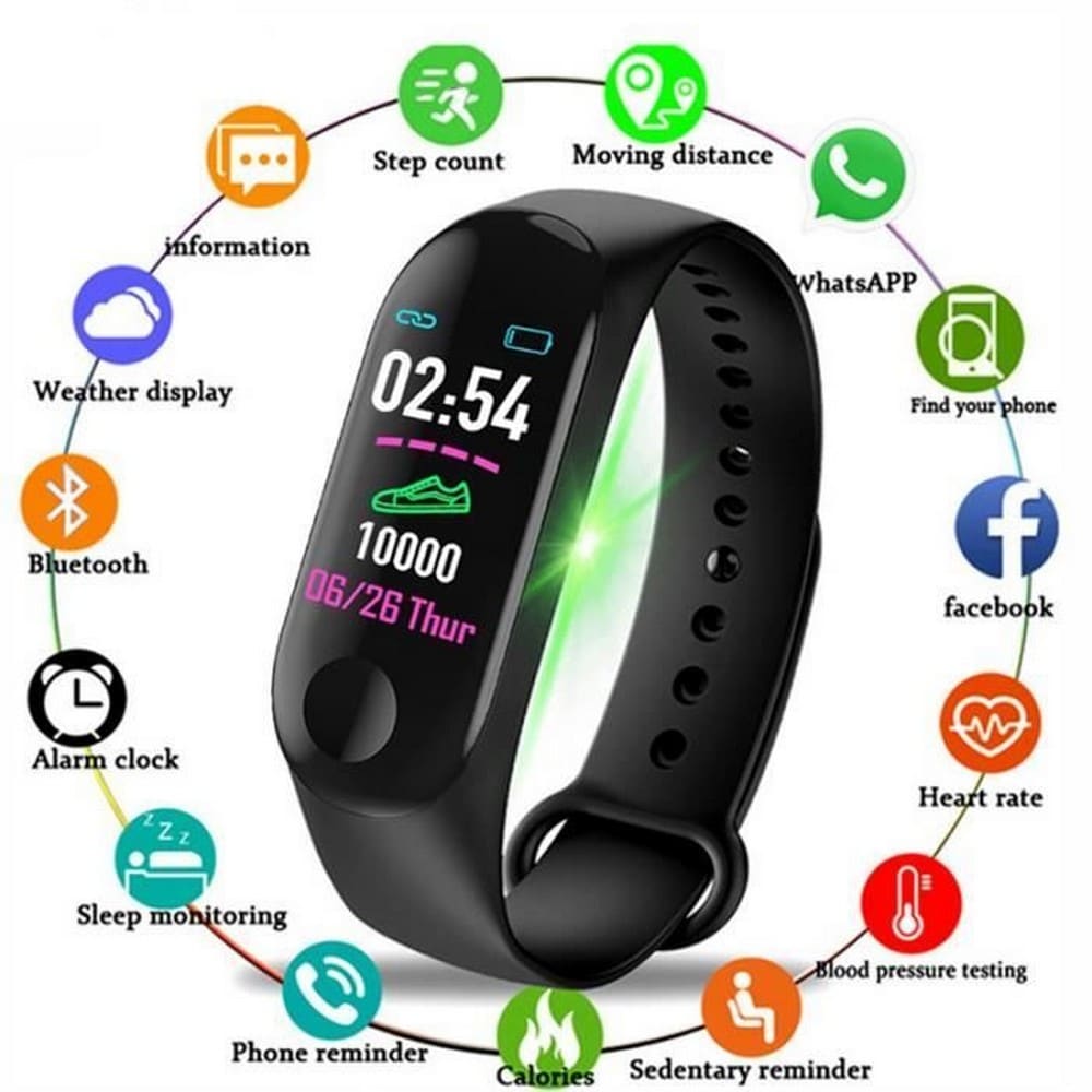 Buy IIVAAS M4 Intelligence Bluetooth Health Wrist Smart Band Watch Monitor/Smart  Bracelet/Smart Watch for Men/Activity Tracker/Bracelet Watch for Men/Smart  Fitness Band - Black (M4 - Type - 4, Black) l Smart Watch
