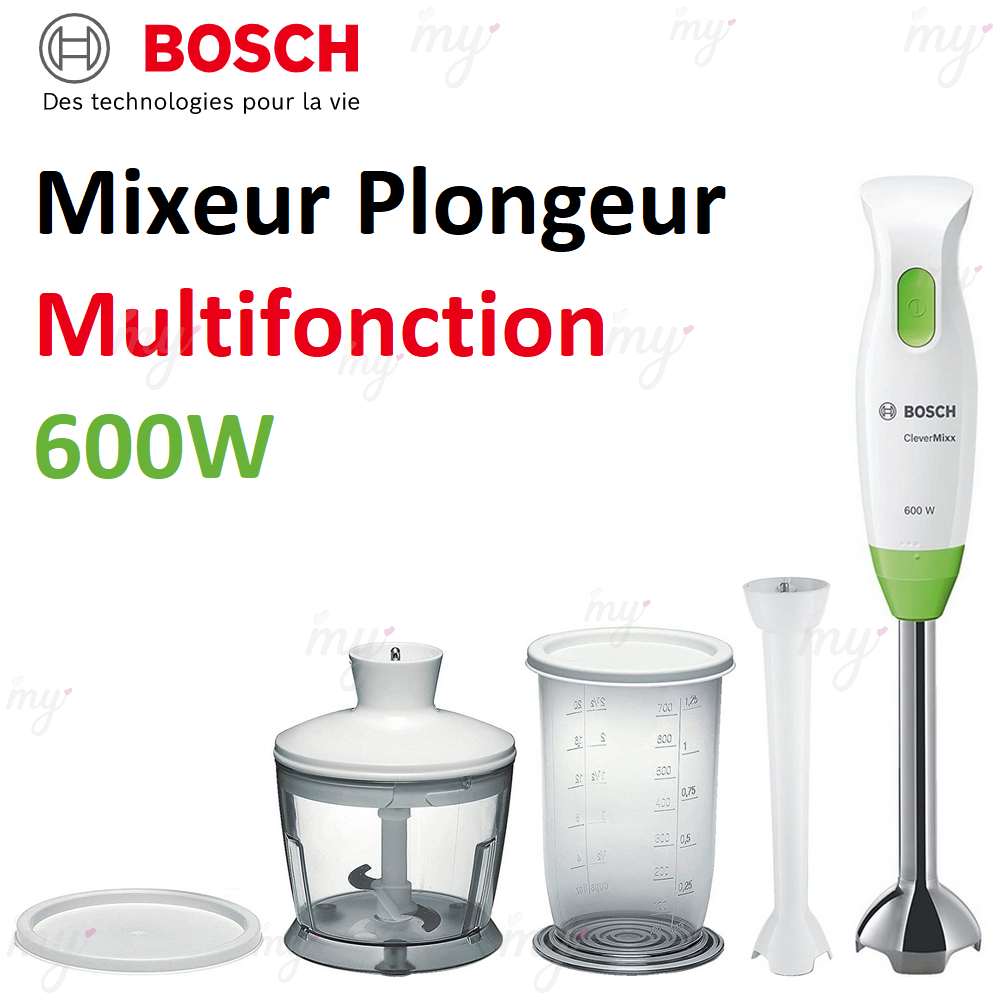 Mixeur Plongeur Multifonction Avec Système QuattroBlade 600W Bosch  CleverMixx MSM2623G - imychic