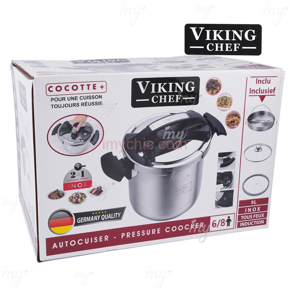 Cocotte Autocuiseur 8L En INOX Tous-Feux Induction Viking Chef