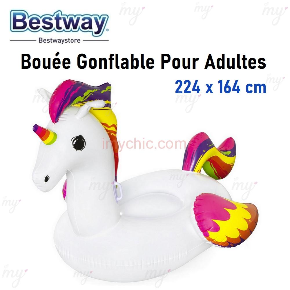 Bouée Gonflable “Licorne” Pour Adultes 224 x 164 cm Bestway 41113 - imychic