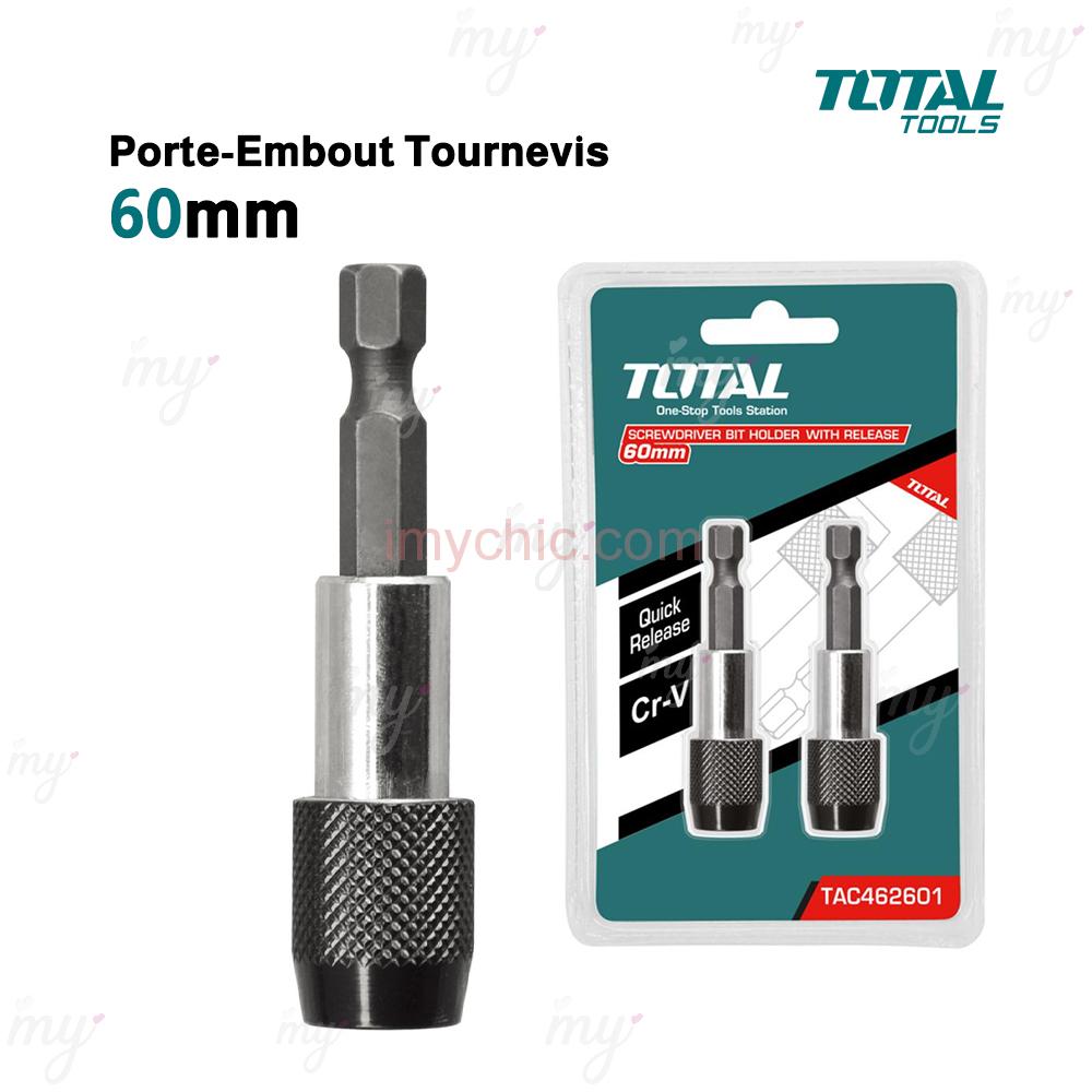 Porte-Embout Tournevis 60mm 1/4 2Pcs Total TAC462601 - imychic