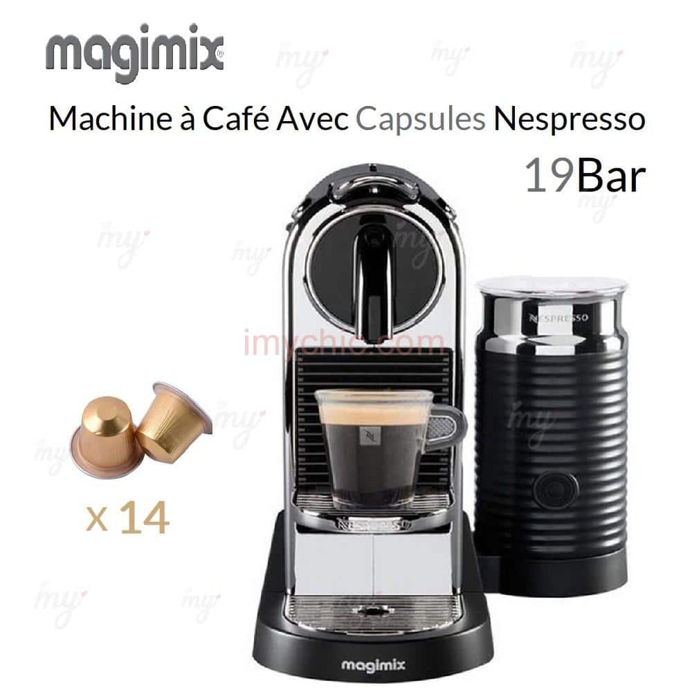 Machine À Café De Haute Pression 19Bar Avec Capsules Nespresso