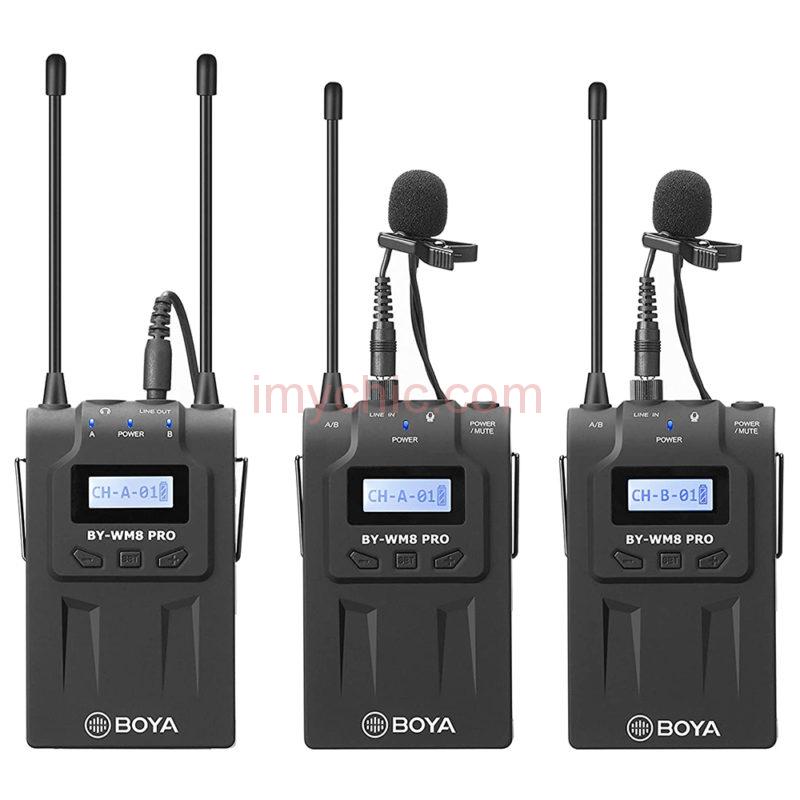 Microphone Sans Fil À Double Canal UHF 100m Boya BY-WM8 Pro-K2