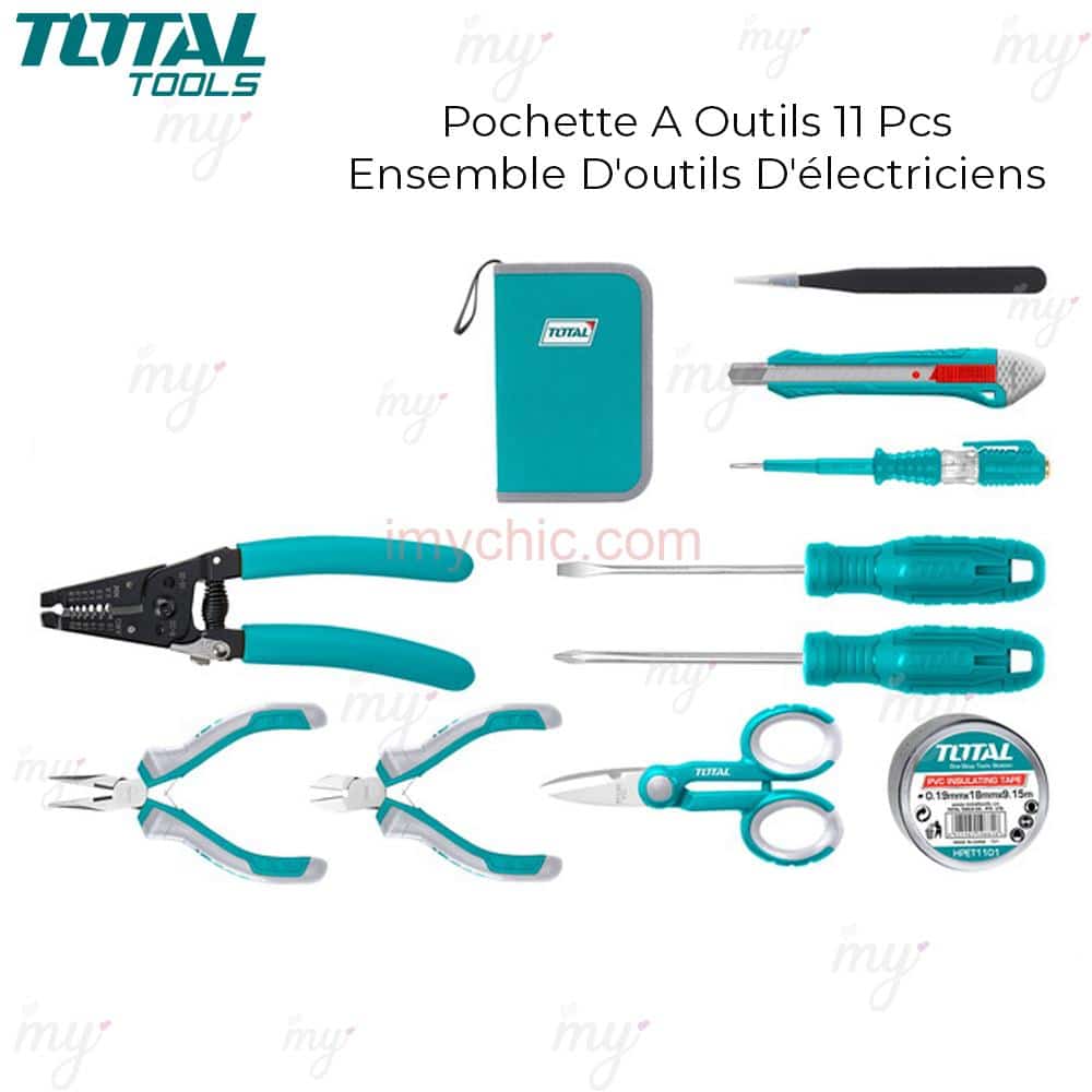 Pochette A Outils 11 Pcs Ensemble D'outils D'électriciens TOTAL TKETS0111 -  imychic