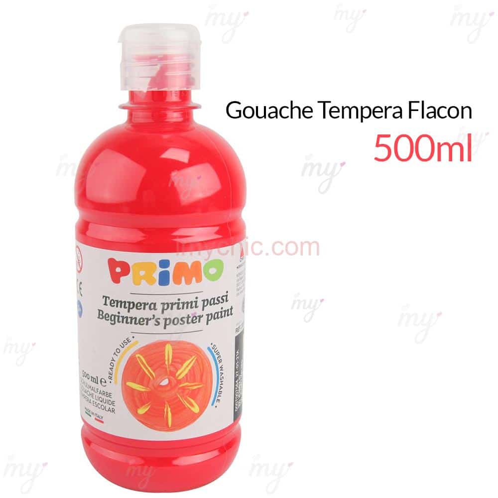 Gouache Tempera Liquide Flacon de 500ml Vermillion PRIMO 202BR500300 -  imychic