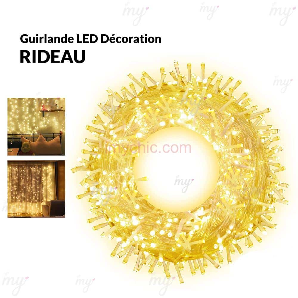 Guirlande LED Décoration Lumineuse Numérique à RIDEAU - imychic