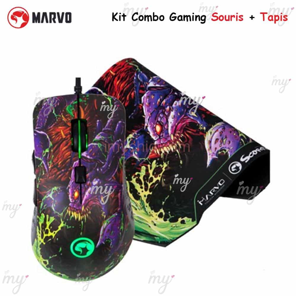Combo Gaming Marvo CM306 avec Clavier, Souris, et Tapis de souris