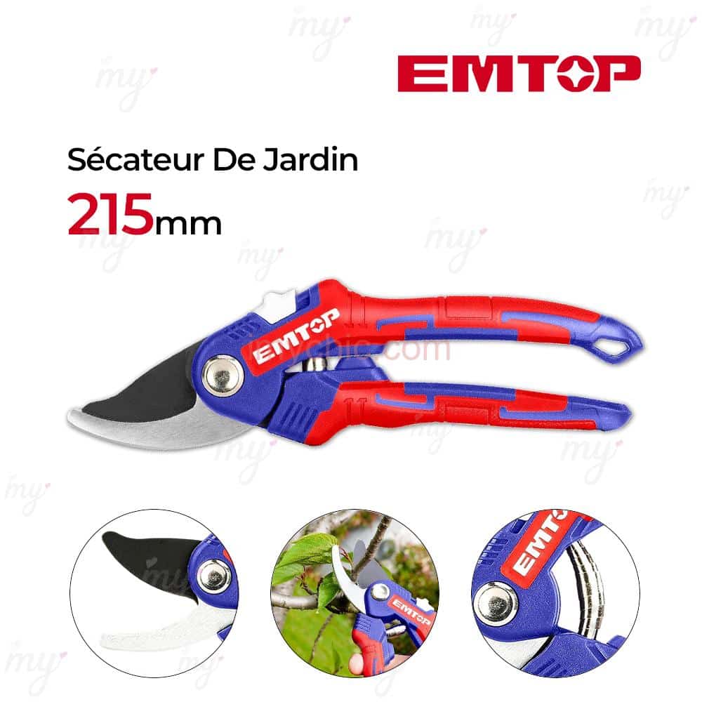 Sécateur De Jardin 215mm Emtop EPSA038501 - imychic