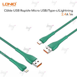 Câble USB Charge Rapide 1000Mm LDNIO LS601 - imychic