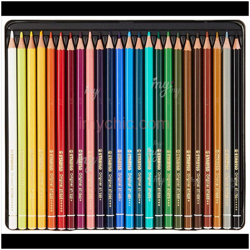 Crayons Couleurs 24 Pcs Original Boite Métal Stabilo 8774-6