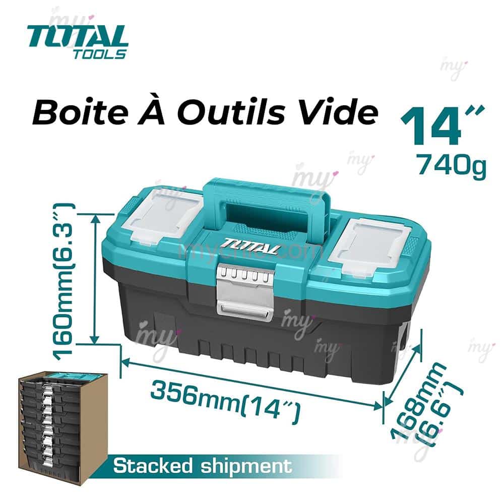 Boite A Outils Vide 20″ En Plastique TOTAL TPBX0201