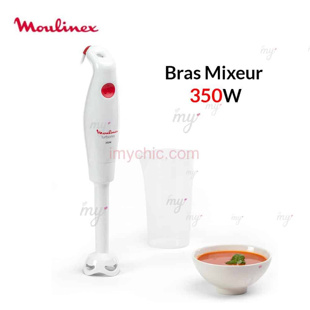 MIXEUR A BRAS MOULINEX PERFORMA INOX 350W BLANC - DD30B110