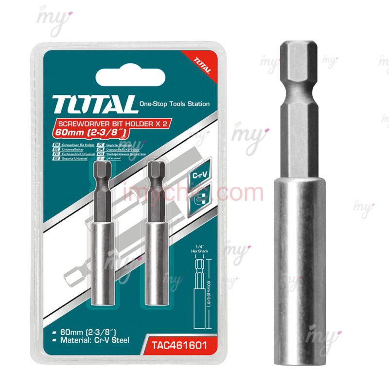 Porte-Embout Tournevis 2Pcs 60mm 1/4″ Total TAC461601 - imychic