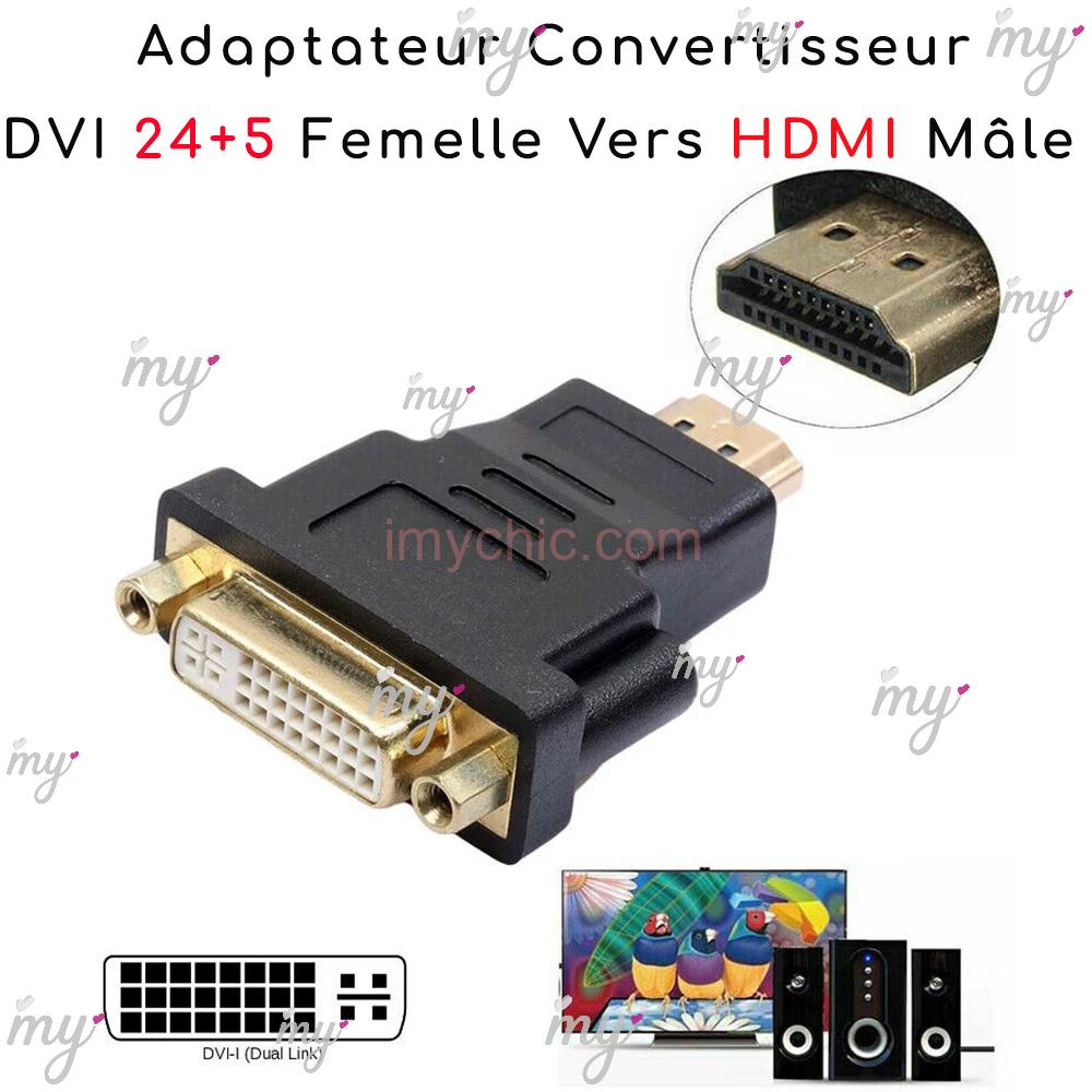 Câble DVI DVI-D vers DVI 24 + 1 mâle vers mâle, double liaison DVI