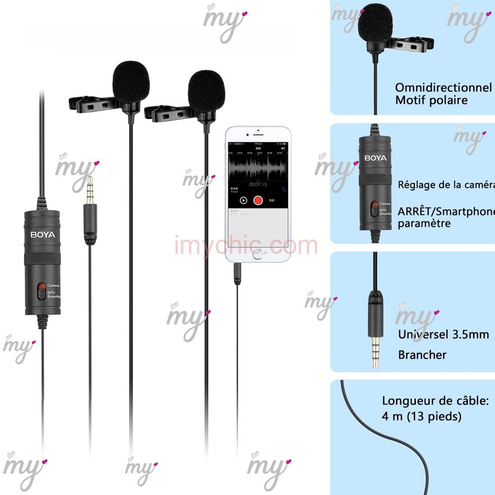 Lavalier Microphone Audio Port 3.5mm AUX Longueur 1m GL-119 - imychic