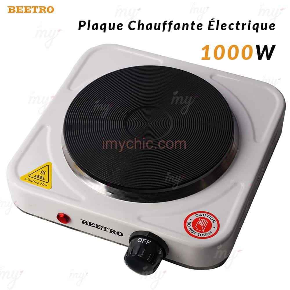 Plaque Chauffante Electrique Portable - 1000W - Blanc